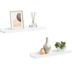 Discount vidaXL Tavellister 2 st 40x9x3 cm MDF Vit