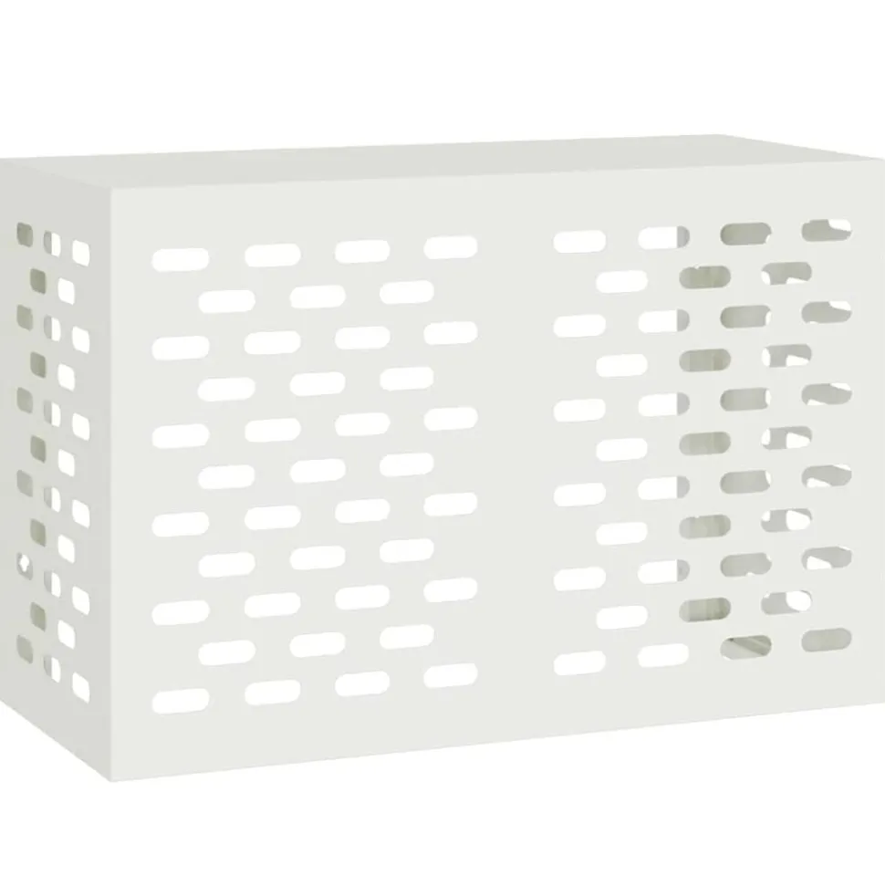 vidaXL Täckning för Luftkonditionering Vit 90 x 40 x 60 cm Stål