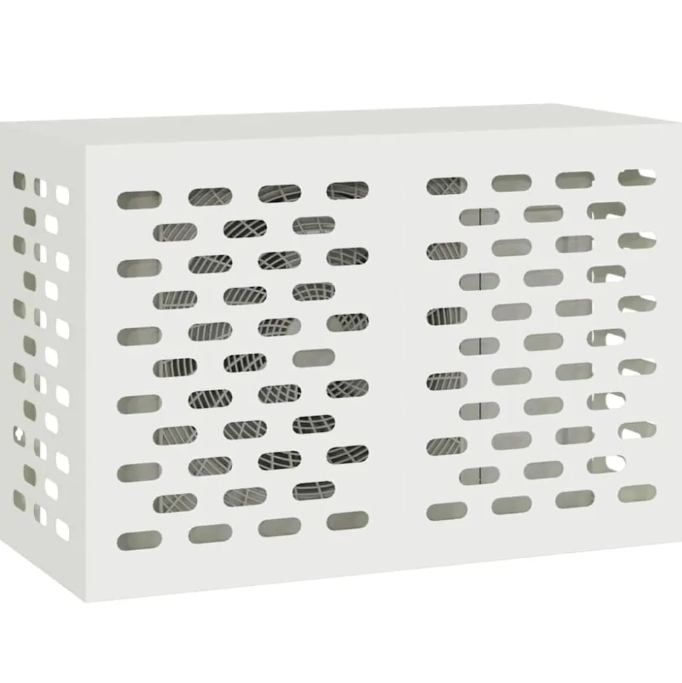 vidaXL Täckning för Luftkonditionering Vit 90 x 40 x 60 cm Stål