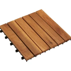 vidaXL Terrassplattor 10 pcs Brun 30 x 30 cm Akacia Hårdträ