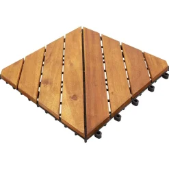 Discount vidaXL Terrassplattor 10 pcs 30 x 30 cm Akacia Hårdträ Brun