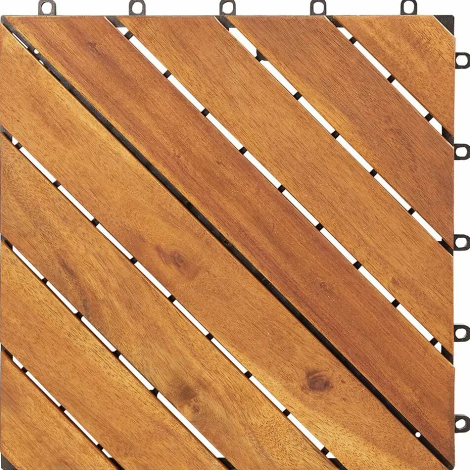 Discount vidaXL Terrassplattor 10 pcs 30 x 30 cm Akacia Hårdträ Brun
