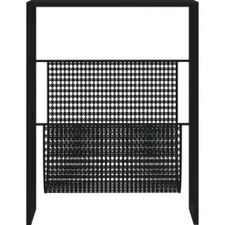 vidaXL Tidningsställ svart 35x15x45 cm stål