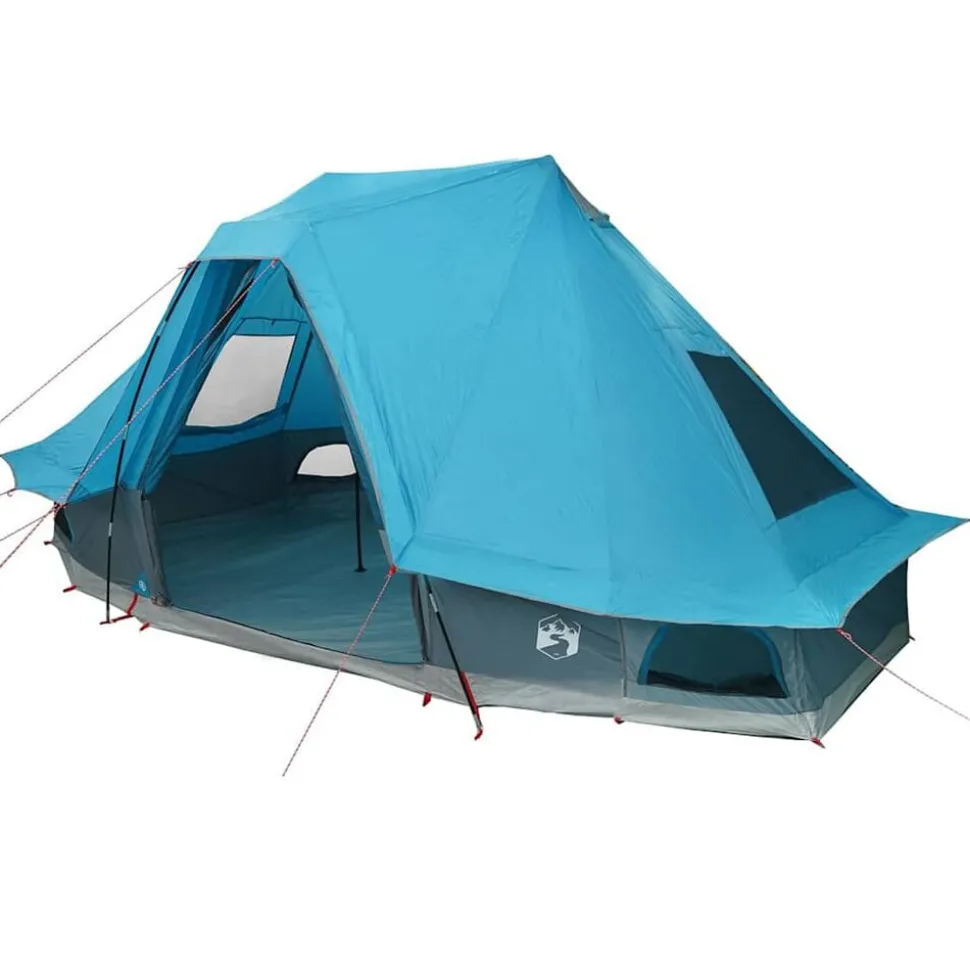 vidaXL Tipi Tält med tak med lagring Blå 466 x 310 x 240 cm taffeta