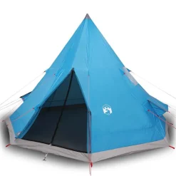 vidaXL Tipi-tält 4 personer blå vattentätt