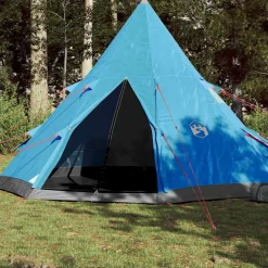 vidaXL Tipi-tält 4 personer blå vattentätt