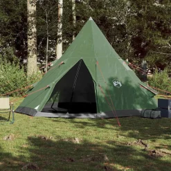 vidaXL Tipi-tält 4 personer grön vattentätt