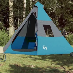 vidaXL Tipi-tält 7 personer blå vattentätt