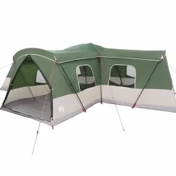 vidaXL Tält för 16 personer med tak Grön 680 x 510 x 210 cm