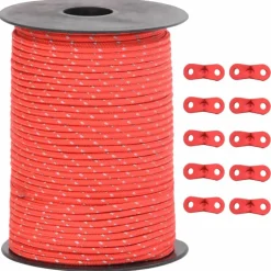 vidaXL Tältlina med reflekterande remsor och fästen 50 m 3 mm