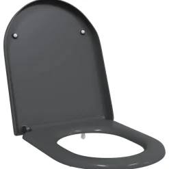 vidaXL Toalettstol Antracit 49 x 36 x 4 cm Duroplast