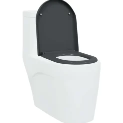 vidaXL Toalettstol Antracit 49 x 36 x 4 cm Duroplast