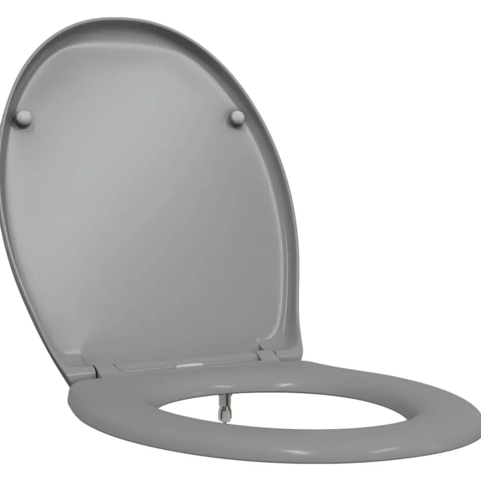 Discount vidaXL Toalettstol 47 x 37 x 4 cm Duroplast Grå