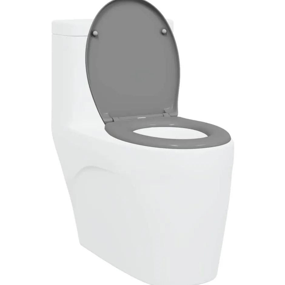 Discount vidaXL Toalettstol 47 x 37 x 4 cm Duroplast Grå