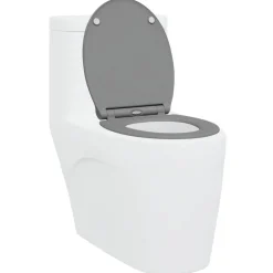 New vidaXL Toalettstol 47 x 37,5 x 3,8 cm Duroplast Grå
