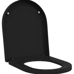 vidaXL Toalettstol Justerbar Svart 48 x 36,5 x 4,5 cm Polypropylen