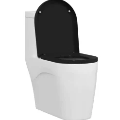 vidaXL Toalettstol Justerbar Svart 48 x 36,5 x 4,5 cm Polypropylen