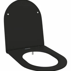 Hot vidaXL Toalettstol 47 x 36 x 3,4 cm Duroplast Svart