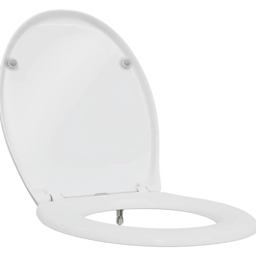 vidaXL Toalettstol Vit 47 x 37 x 4 cm Duroplast