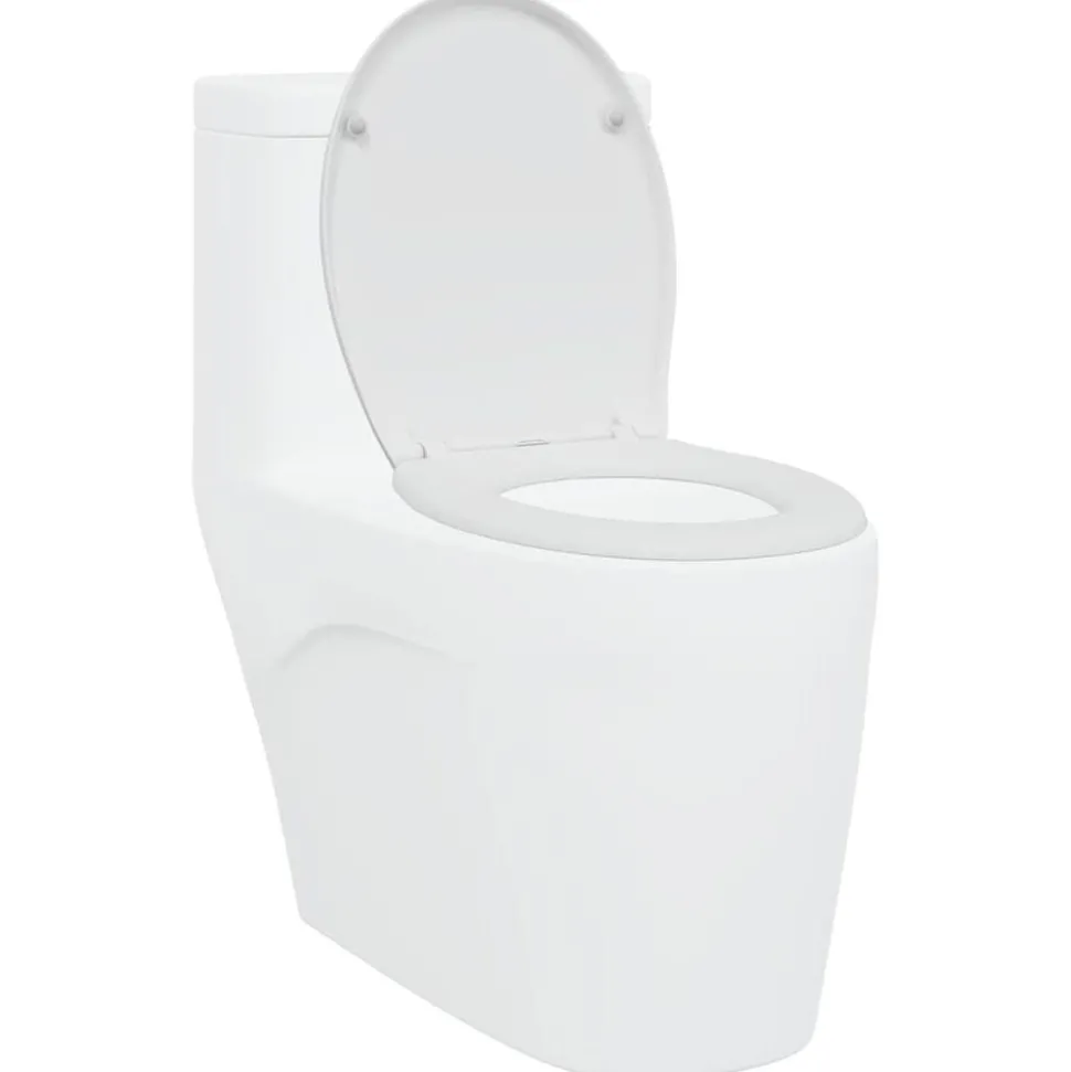 vidaXL Toalettstol Vit 47 x 37 x 4 cm Duroplast
