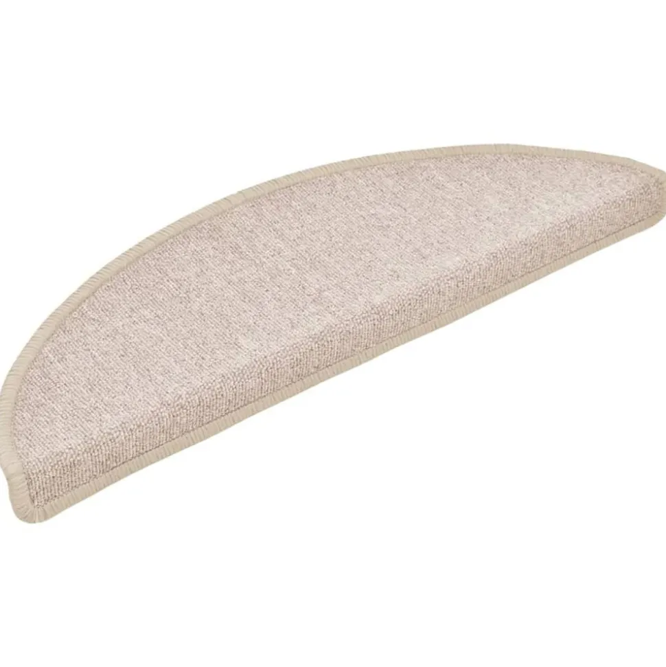 vidaXL Trappmattor 15 st 56x17x3 cm taupe halvrunda