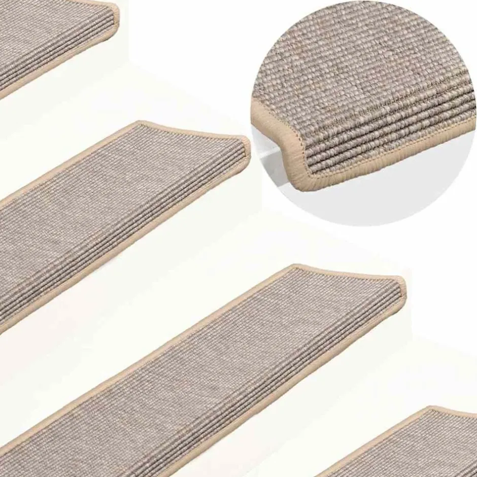 Clearance vidaXL Trappmattor 15 st 65x21x4 cm färgade rektangulära kanter Silver