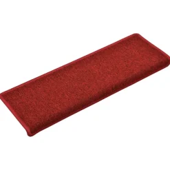 vidaXL Trappmattor 15 st 65x21x4 cm röd rektangulär kant