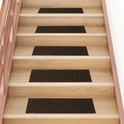 Sale vidaXL Trappmattor självhäftande 15 st 76x20 cm a rektangulära Brun