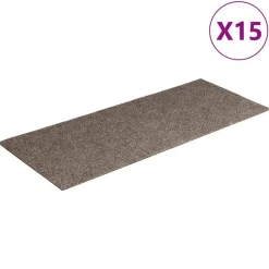 Clearance vidaXL Trappmattor självhäftande 15 st 60x25 cm rektangulära Beige