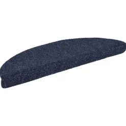 vidaXL Trappmattor självhäftande 15 st 56x17x3 cm blå halvrunda