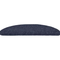 vidaXL Trappmattor självhäftande 15 st 56x17x3 cm blå halvrunda