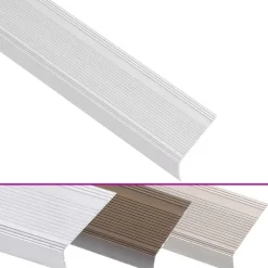 vidaXL Trappnäsor i L-form 15 st aluminium 90 cm silver