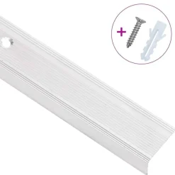 Outlet vidaXL Trappnäsor i L-form 15 st aluminium 90 cm Silver