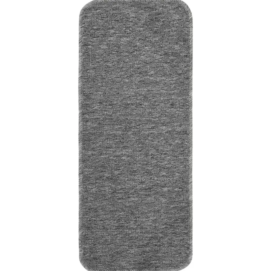 vidaXL Trappstegsmattor halkfri 15 st 60x25 cm rektangulär Grå