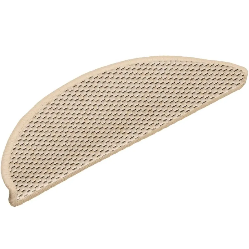 vidaXL Trappstegsmattor självhäftande sisal 15 st 56x17x3 cm berber