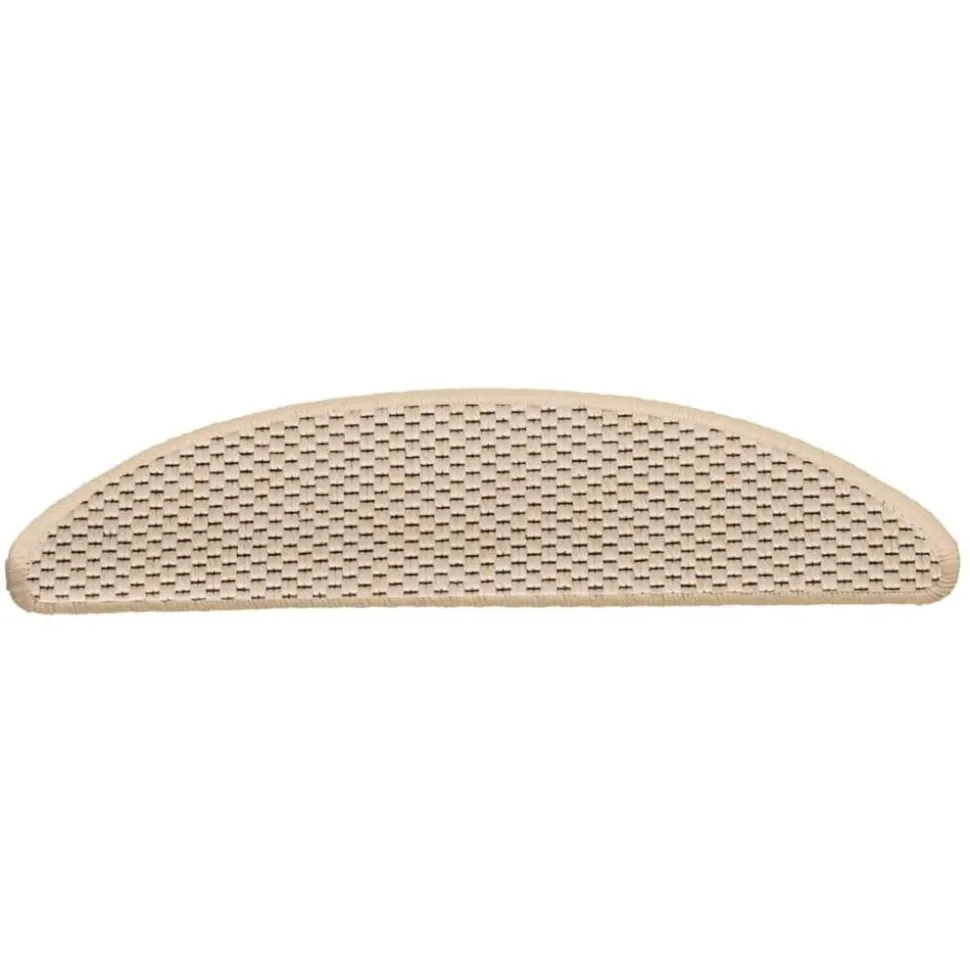 vidaXL Trappstegsmattor självhäftande sisal 15 st 56x17x3 cm berber