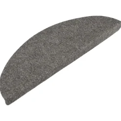 vidaXL Trappstegsmattor självhäftande 15 st 56x17x3 cm grå