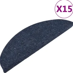 Hot vidaXL Trappstegsmattor självhäftande 15 st 56x17x3 cm Blå