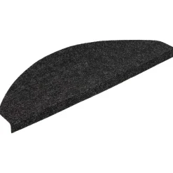 vidaXL Trappstegsmattor självhäftande 15 st 56x17x3 cm svart