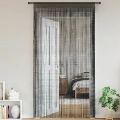 vidaXL Trådgardiner 2 st 100x250 cm svart