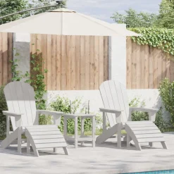 vidaXL Trädgård Stol 2 pcs Vit 83 x 74 x 92 cm polyeten