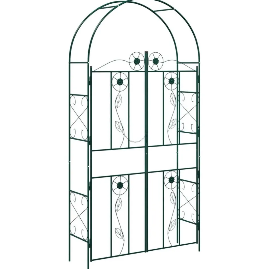 Discount vidaXL Trädgårdsbåge Enfärgad 115 x 37 x 226 cm Grön