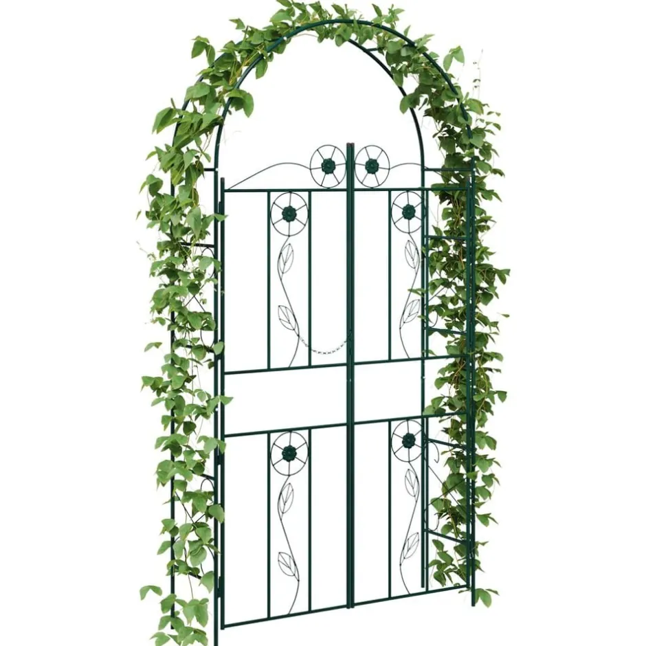 Discount vidaXL Trädgårdsbåge Enfärgad 115 x 37 x 226 cm Grön