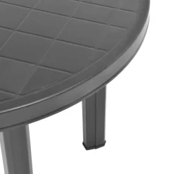 vidaXL Trädgårdsbord antracit 89 cm plast