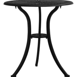 vidaXL Trädgårdsbord svart 62x62x65 cm gjuten aluminium