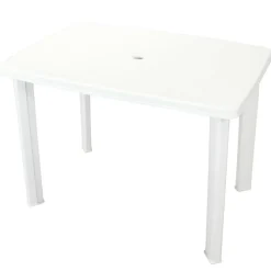 Hot vidaXL Trädgårdsbord 101x68x72 cm plast Vit