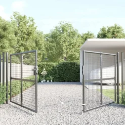 Outlet vidaXL Trädgårdsgrind i nät 300x125 cm galvaniserat stål Antracit