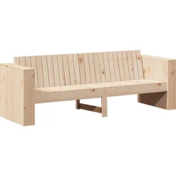 Clearance vidaXL Trädgårdsoffa 185,5 x 60 x 62 cm Massiv furu Naturfärg