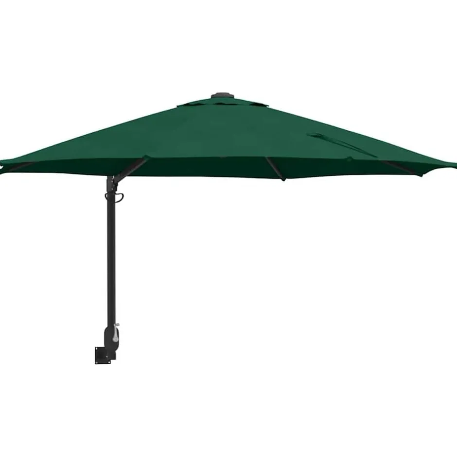 New vidaXL Trädgårdsparasol 248 x 248 x 148 cm Polyester och Stål Grön