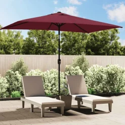 Discount vidaXL Trädgårdsparasoll med metallstång 300x200 cm vin Röd